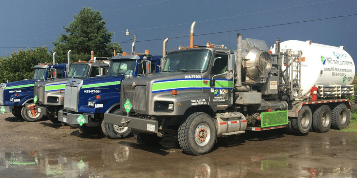 N2 Solutions' fleet of trucks