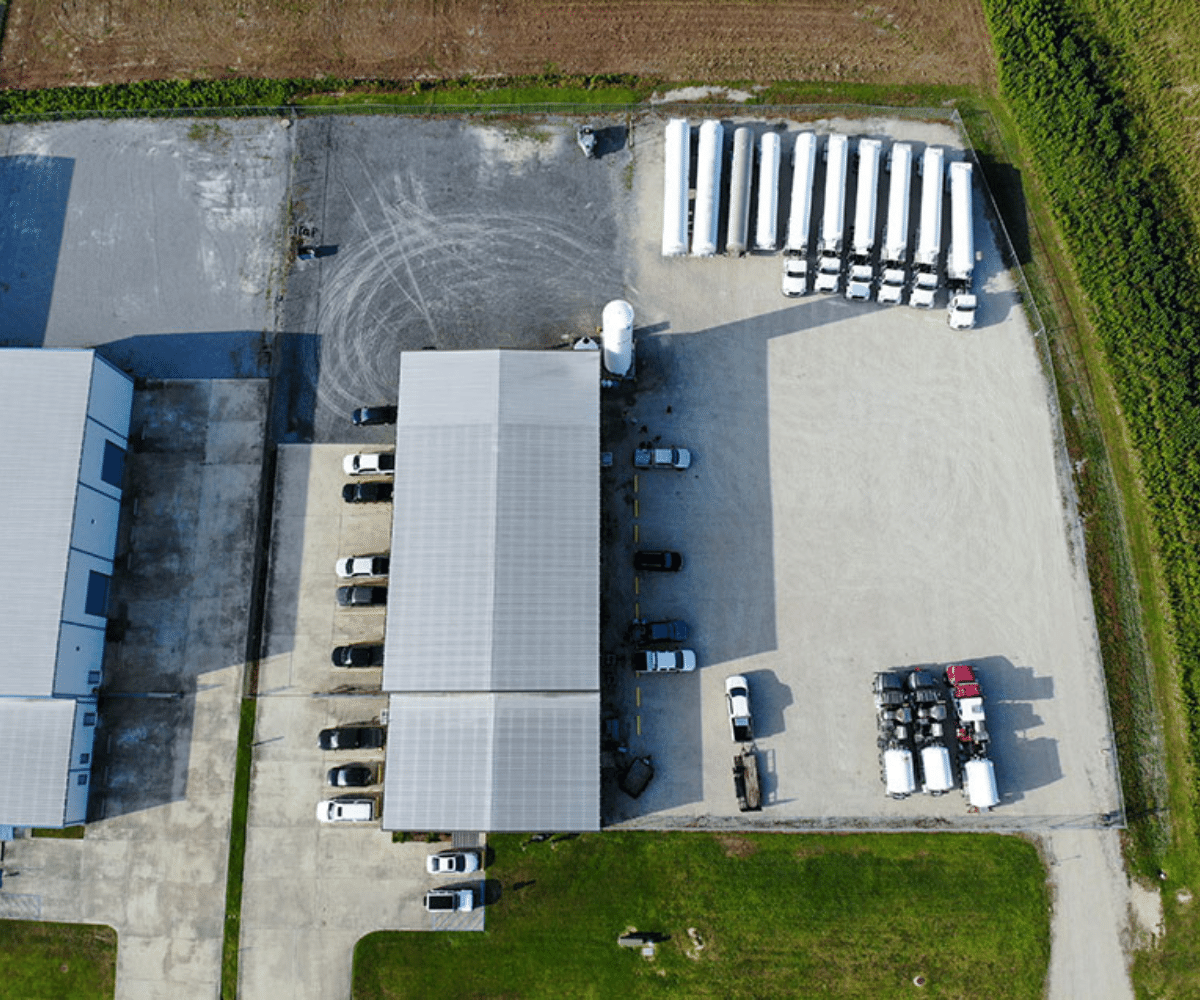Arial shot of N2 Solution's Broussard, LA location