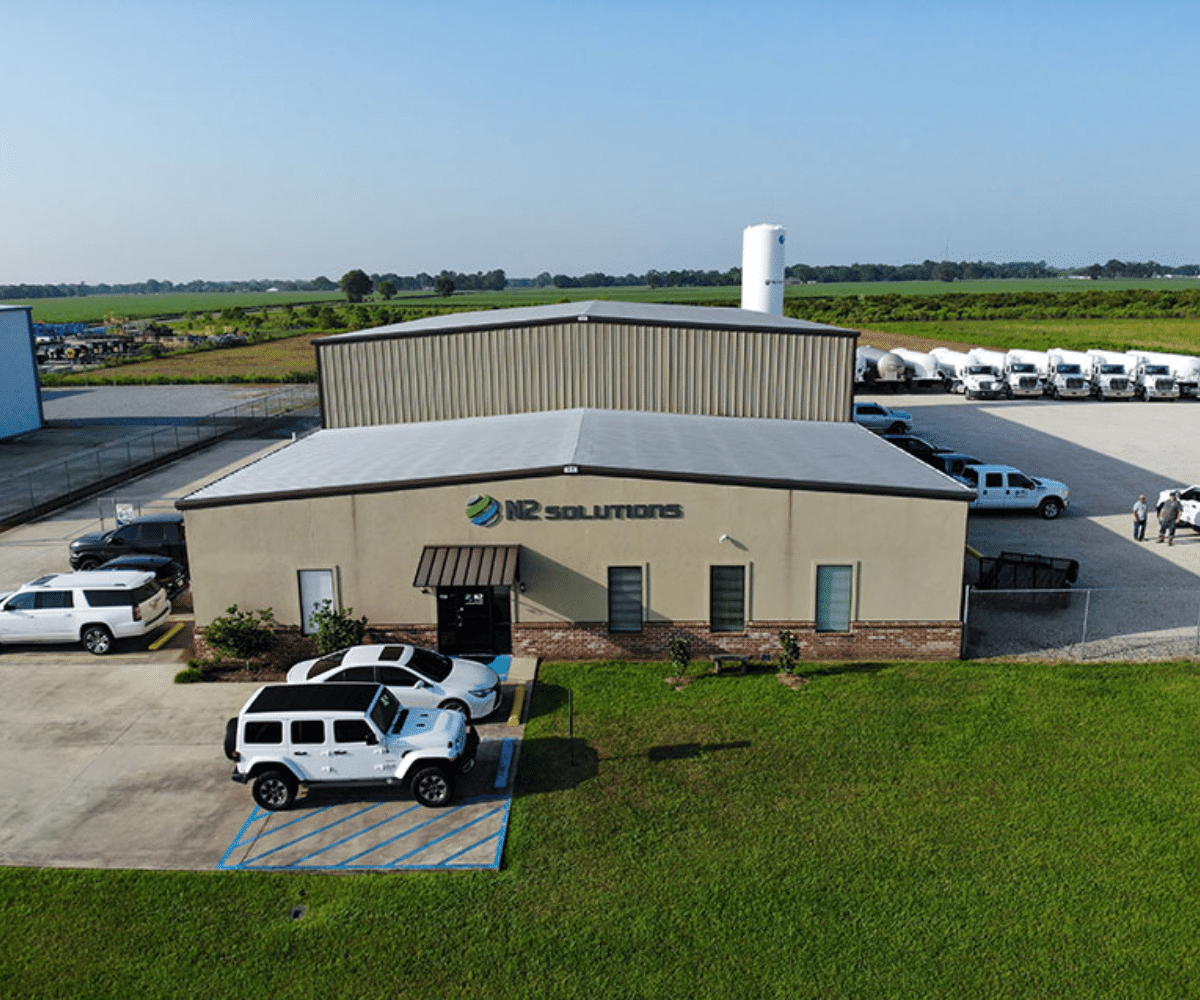 Arial shot of N2 Solution's Broussard, LA location