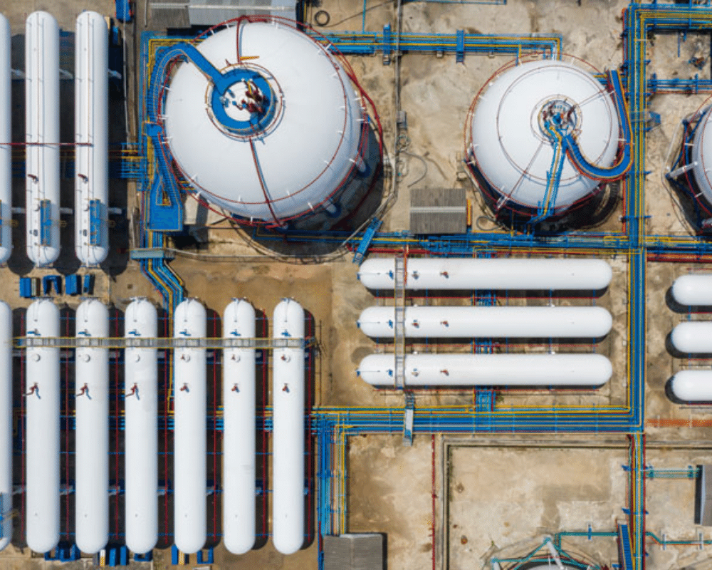 Aerial image of LNG